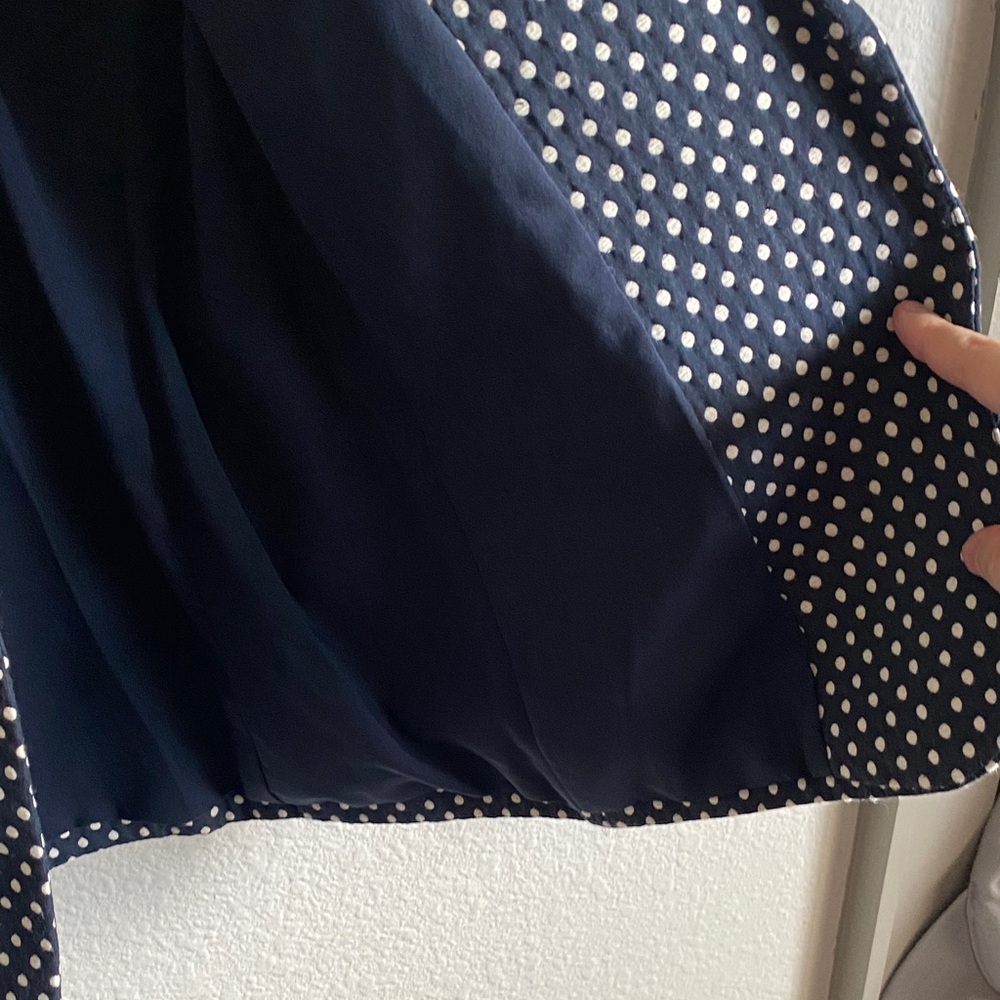 Ann Taylor Navy and White Polka Dot Blazer - Picture 14 of 14
